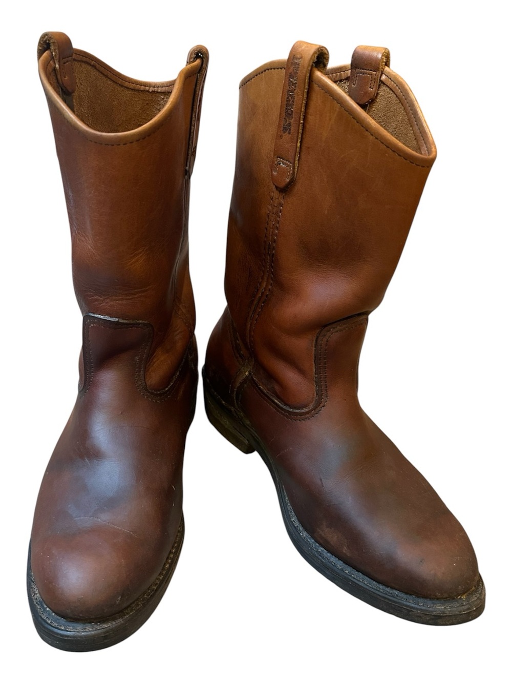 Red Wing Shoes Brown Leather Pull-On Cowboy Work Boots